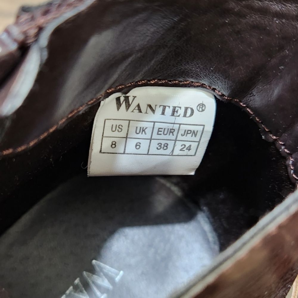 Wanted Western Inspired low heel ankle boots With Wraparound Studded Straps Sz 8 - Picture 8 of 8